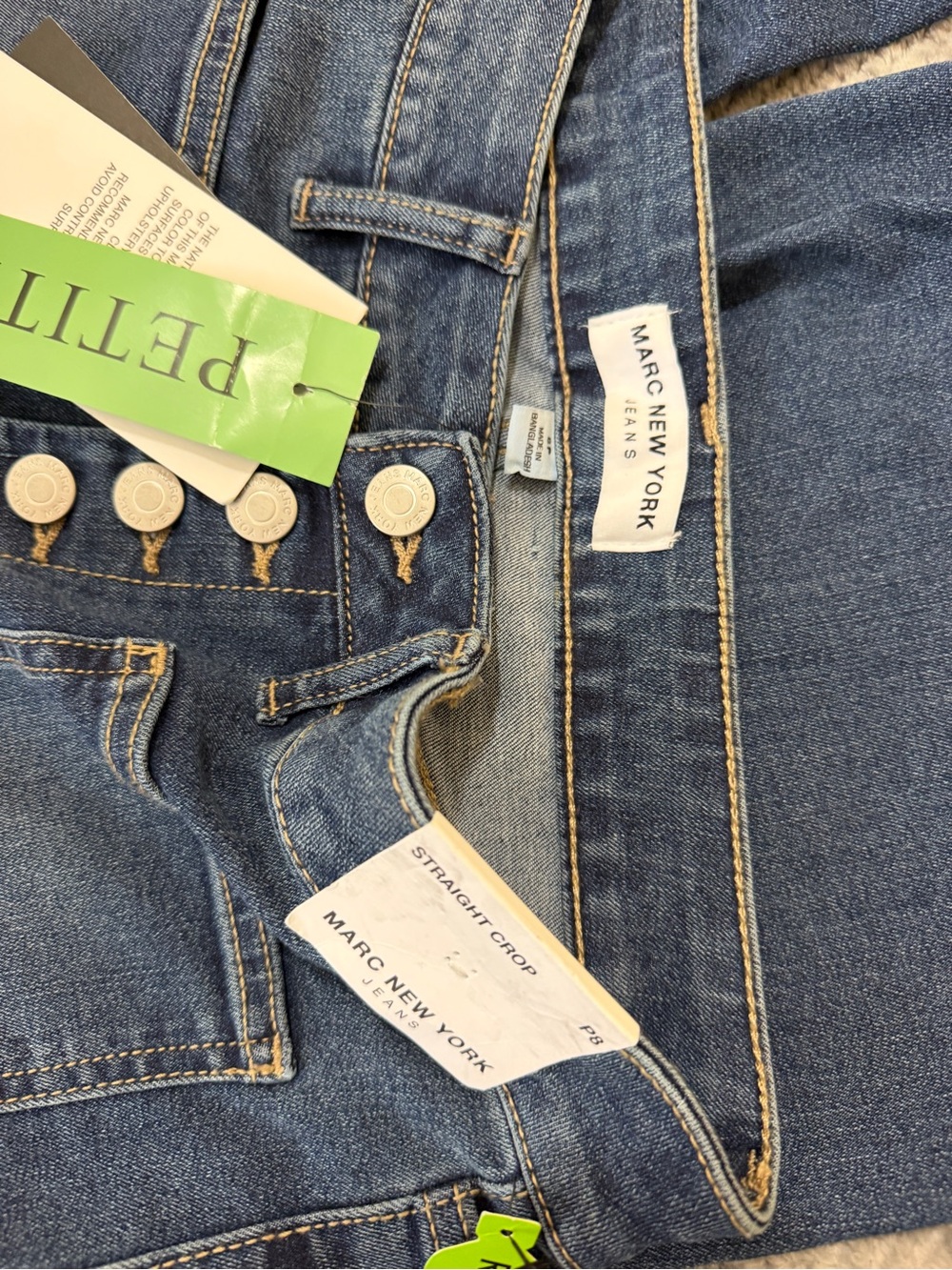 Marc New York Wide-Leg High-Rise Jeans in Dark Blue - Picture 10 of 13